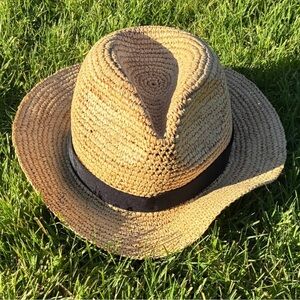 J Crew The Packable Straw hat raffia NWT small medium
